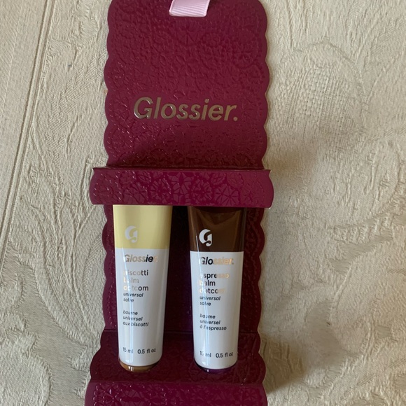 Glossier Tinted Lip Balm Dotcom Set Espresso & Biscotti Duo BNIB - Picture 8 of 12